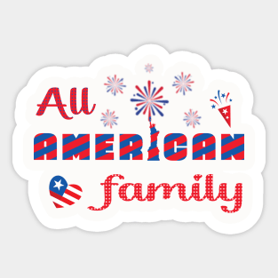All American family Sticker